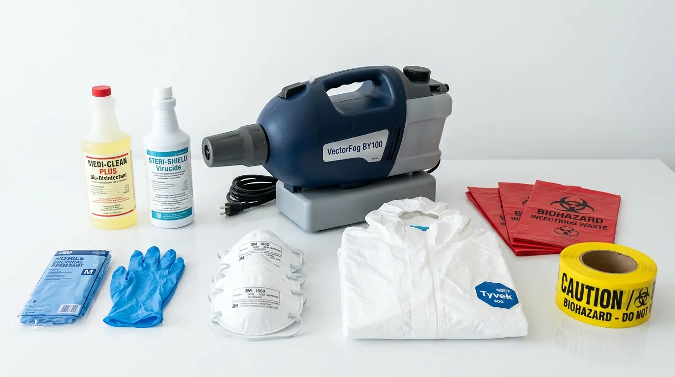 Professional biohazard remediation crew working in Mahwah